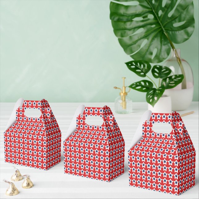 Caja Para Regalos Estrellas Patrióticas (Múltiple)