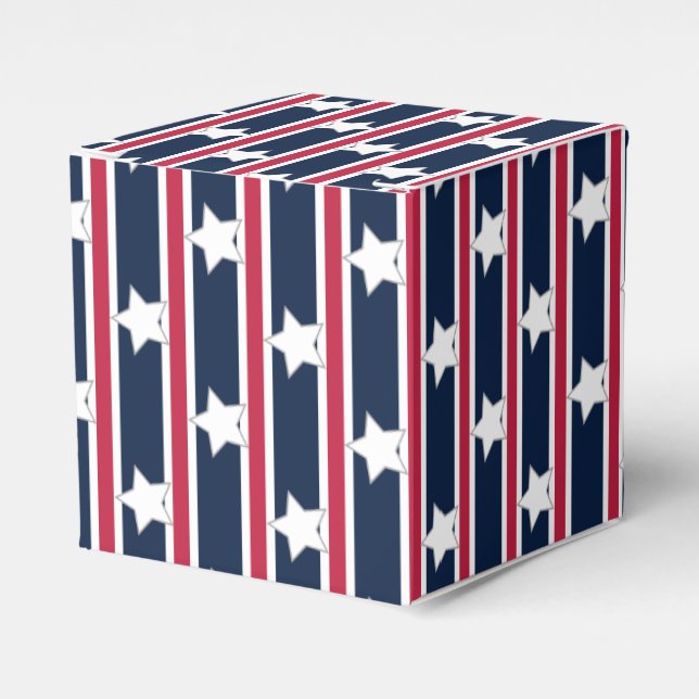 Caja Para Regalos Estrellas patrióticas divertidas y divertidas (Costado Anverso)
