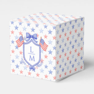 Caja Para Regalos Estrellas Rojas y Azules Patrióticas