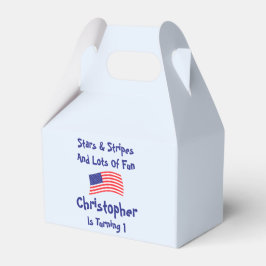 Caja Para Regalos Estrellas y rayas primer cumpleaños