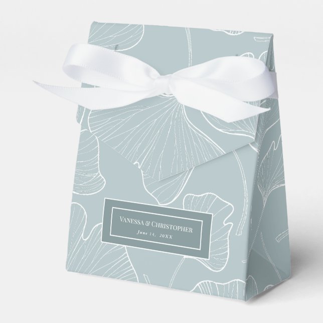 Caja Para Regalos Ethereal Ginkgo Biloba Wedding Favor Box (Front Side)