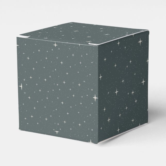 Caja Para Regalos Ethereal Starry Night Cielo Celestial Verde azulad (Costado Anverso)