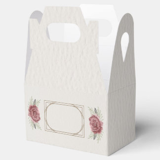 Caja Para Regalos Etiqueta de regalo floral – Diseño de rosa y marco