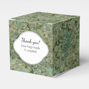 Caja Para Regalos Etiqueta de texto de roca verde geológica con cual