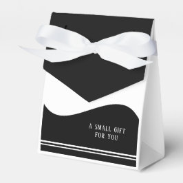 Caja Para Regalos Etiqueta plana borde - Ola negro 1