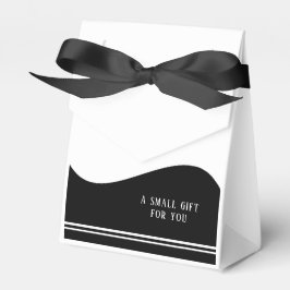 Caja Para Regalos Etiqueta plana borde - Ola negro 1
