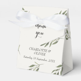 Caja Para Regalos Etiquetas de agradecimiento para boda con vegetaci
