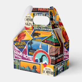 Caja Para Regalos Etiquetas de viaje antiguas
