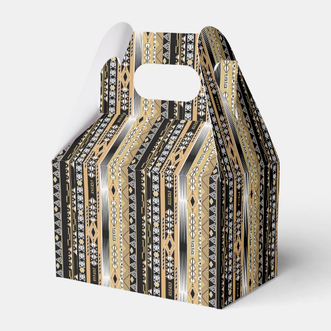 Caja Para Regalos Étnica, tribal, adorno (Reverso)