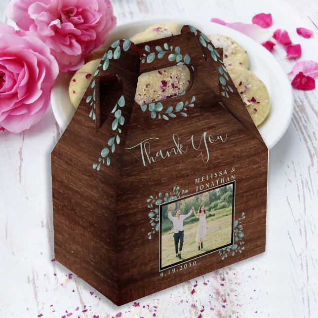 Caja Para Regalos Eucalipto Rústico Foto Boda de follaje botánico (Subido por el creador)