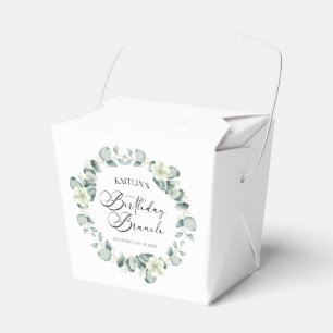 Caja Para Regalos Eucalipto verde deja brunch de cumpleaños botánico
