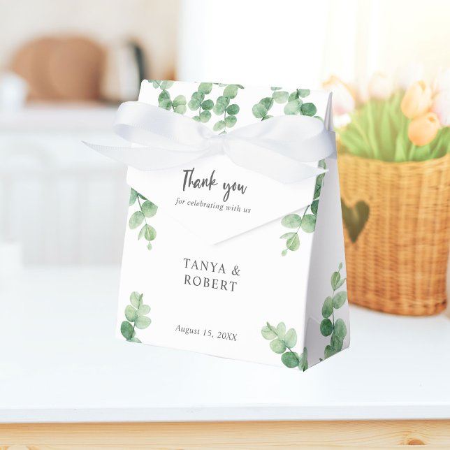 Caja Para Regalos Eucalyptus Boda Elegant Gracias Moda Simple (Subido por el creador)