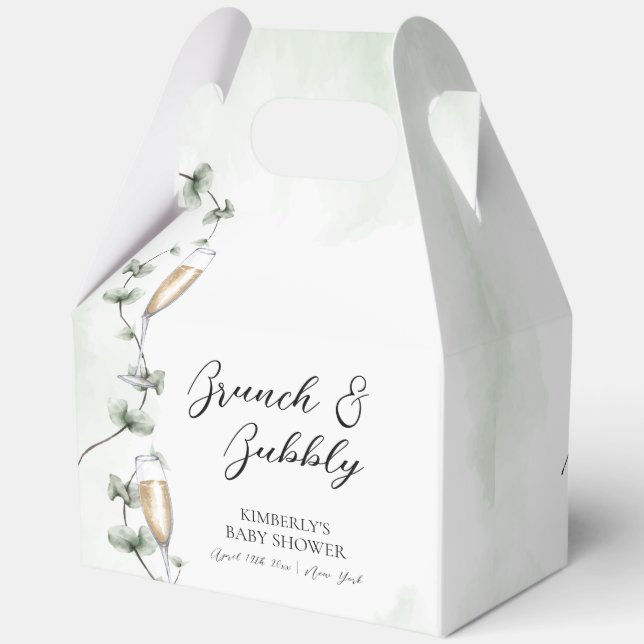 Caja Para Regalos Eucalyptus Brunch Champagne Garden Baby Shower (Reverso )