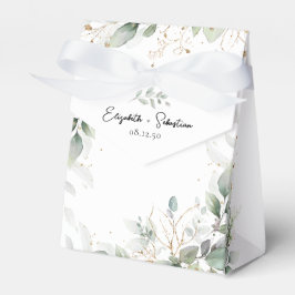 Caja Para Regalos Eucalyptus Gold Floral Greenery Wedding Favor Box