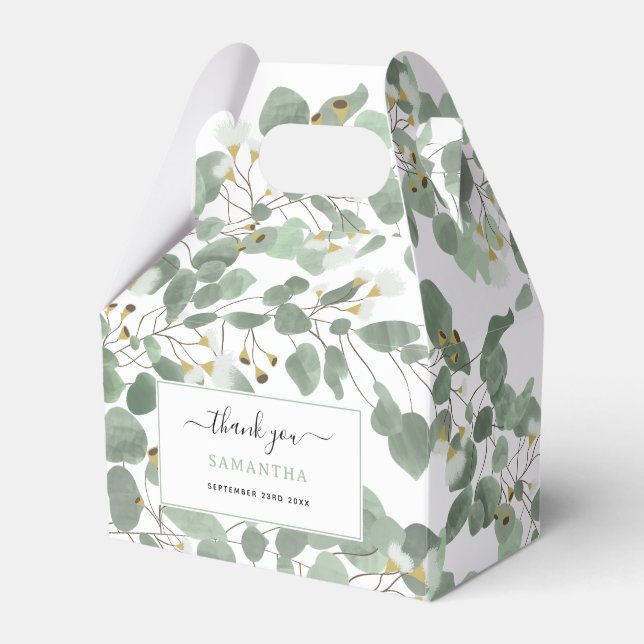 Caja Para Regalos Eucalyptus Greenerenery Flores de Goma de Dólar Pl (Front Side)