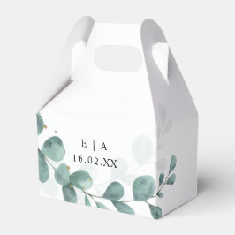 Caja Para Regalos Eucalyptus Greenery Boda Bonbonniere Gable