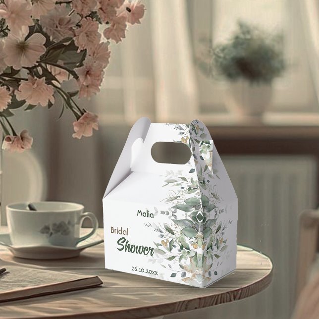 Caja Para Regalos Eucalyptus Greenery Bridal Shower Favor Box (Subido por el creador)