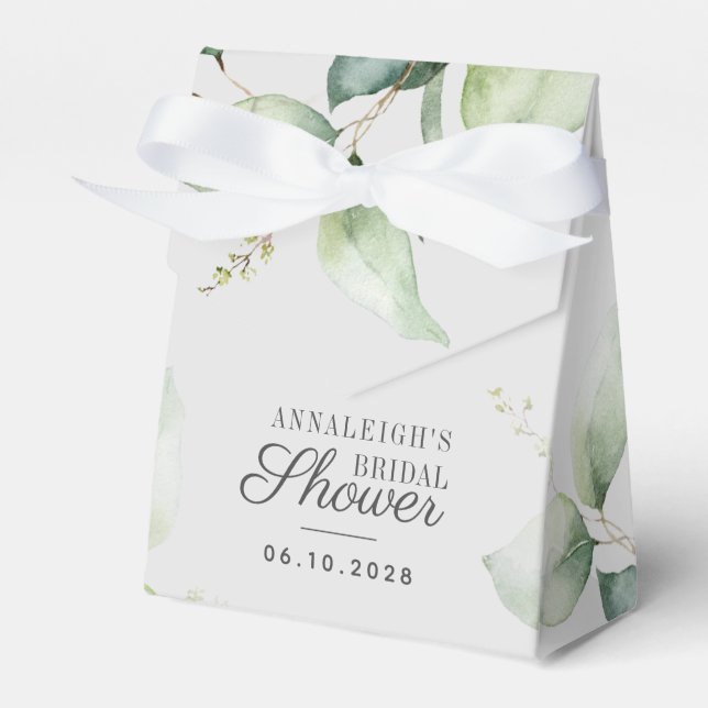 Caja Para Regalos Eucalyptus Greenery Foliage Bridal Shower (Front Side)