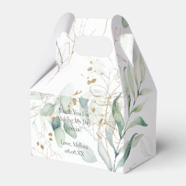 Caja Para Regalos Eucalyptus Greenery Personalize Favor Box