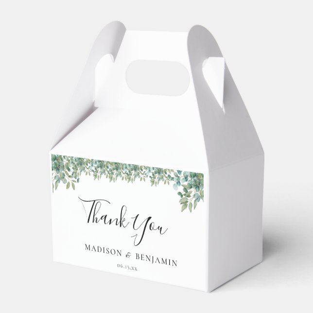 Caja Para Regalos eucalyptus greenery wedding (Front Side)