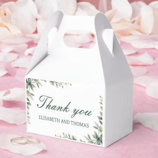 Caja Para Regalos Eucalyptus leaves botanical wedding favour box 