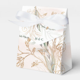 Caja Para Regalos Eucalyptus Moderno Dorado Resumen Verde Funky