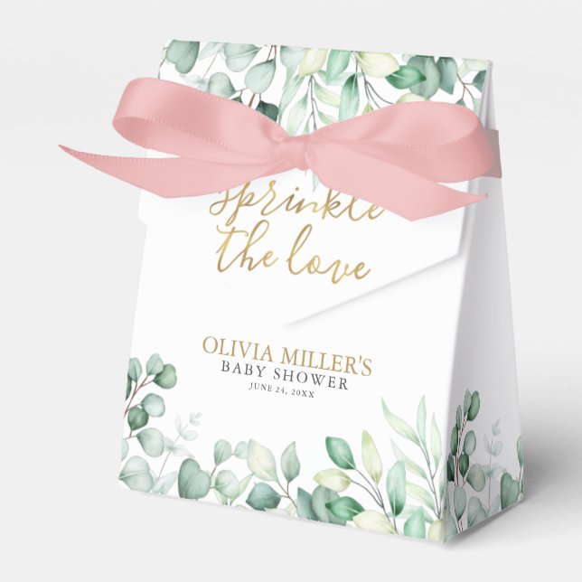 Caja Para Regalos Eucalyptus Sprinkle the Love Gracias Baby Shower (Front Side)