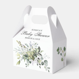 Caja Para Regalos Eucalyptus Watercolor Baby Shower Favor Box