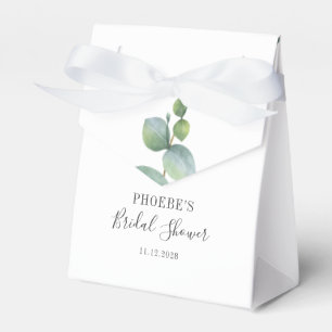 Caja Para Regalos Eucalyptus Watercolor Ducha Botánica de Novias