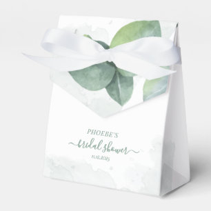 Caja Para Regalos Eucalyptus Watercolor Ducha Botánica de Novias