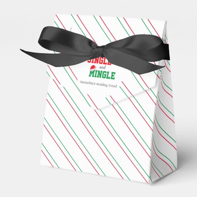 Caja Para Regalos Evento Boda de Navidades Jingle y Mingle (Front Side)