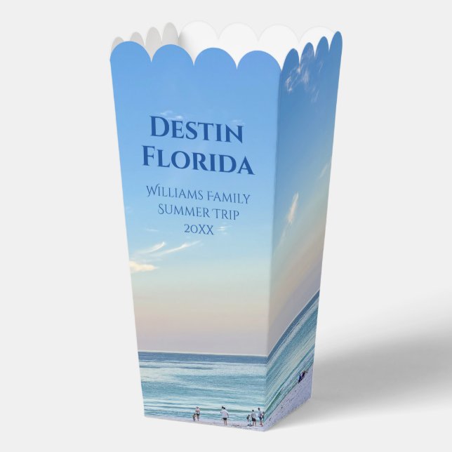 Caja Para Regalos Evento de hermosa playa Fotografía personalizada d (Anverso)