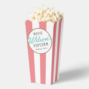 Caja Para Regalos Evento especial rosa y blanco noche de películas d