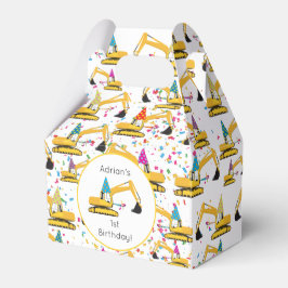 Caja Para Regalos Excavator Construction Truck Birthday Party