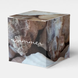 Caja Para Regalos Exótica fotografía de las conchas marinas tropical