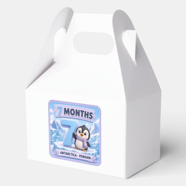 Caja Para Regalos Explorador de hitos del bebé de 7 meses (Anverso)