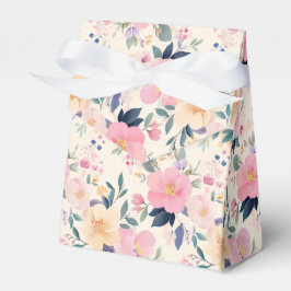 Caja Para Regalos Exquisito acuarela Crema floral Rosa Botánica