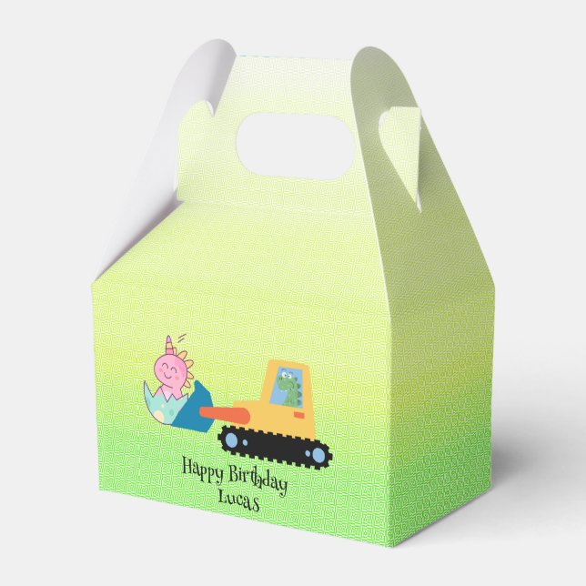 Caja Para Regalos Extractor de dinosaurio divertido de cumpleaños no (Front Side)