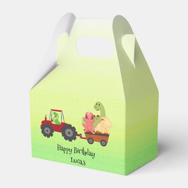 Caja Para Regalos Extractor de dinosaurio divertido de cumpleaños no (Front Side)