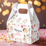 Caja Para Regalos Fairy Birthday 1er Chica Bosque Encantado Floral<br><div class="desc">(H) ¡Una maravillosa adición a la fiesta de cumpleaños de tu pequeña! Temática De Bosque De Hadas Encantadas.</div>