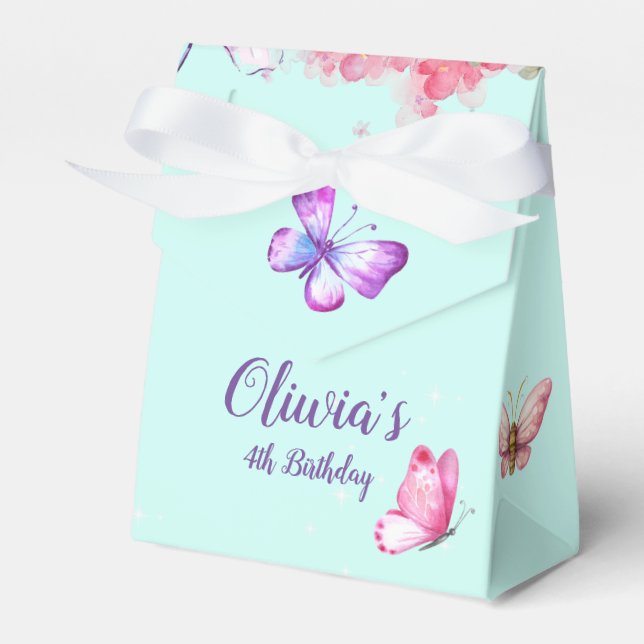 Caja Para Regalos Fairy Fiesta Garden Fairy Birthday Favor Box (Front Side)