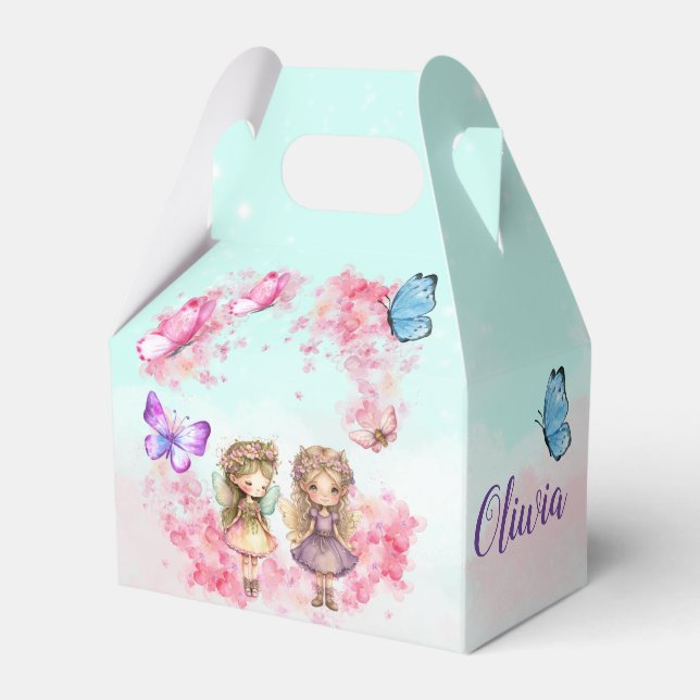 Caja Para Regalos Fairy Fiesta Garden Fairy Birthday Favor Box (Front Side)