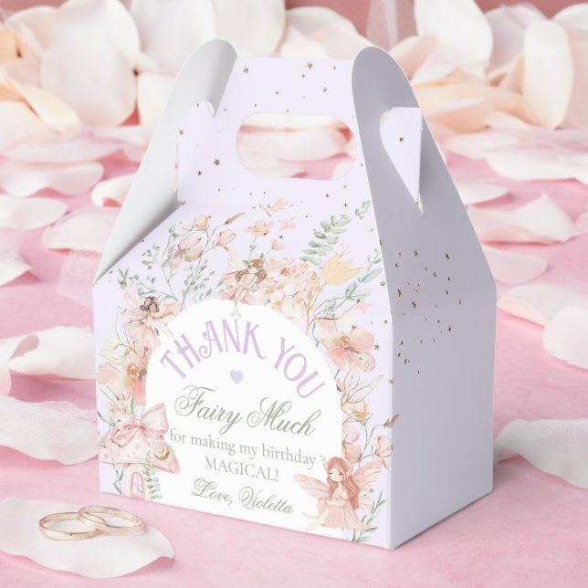 Caja Para Regalos Fairy First Birthday Enchanted garden Whimsical (Boda)