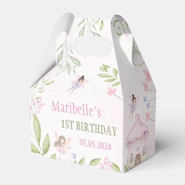 Caja Para Regalos Fairy Floral Chica Birday Party (Front Side)