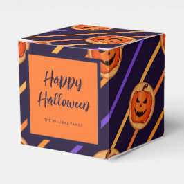 Caja Para Regalos Faja de la marina Jack-O-Lantern de Halloween