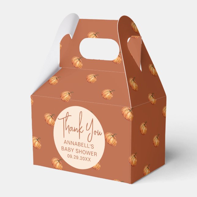 Caja Para Regalos Fall Little Pumpkin Baby Shower (Front Side)