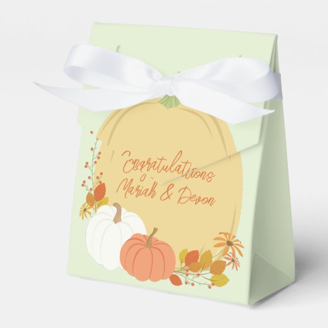 Caja Para Regalos Fall Pumpkin Baby Shower (Front Side)