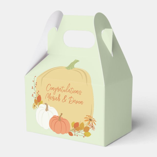 Caja Para Regalos Fall Pumpkin Baby Shower (Front Side)
