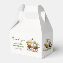 Fall Pumpkin Sunflower Baby Shower Gracias