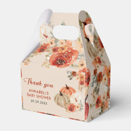 Caja Para Regalos Fall Pumpkin Sunflower Baby Shower Gracias